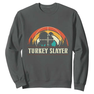 Turkey Slayer Sweatshirt Vintage Sunset Hunting Season Gift - Print Your Wear