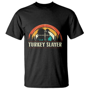 Turkey Slayer T Shirt Vintage Sunset Hunting Season Gift TS12 Black Print Your Wear