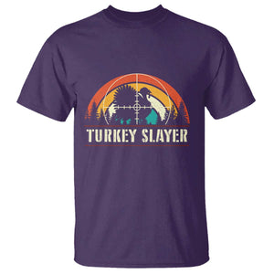 Turkey Slayer T Shirt Vintage Sunset Hunting Season Gift TS12 Purple Print Your Wear