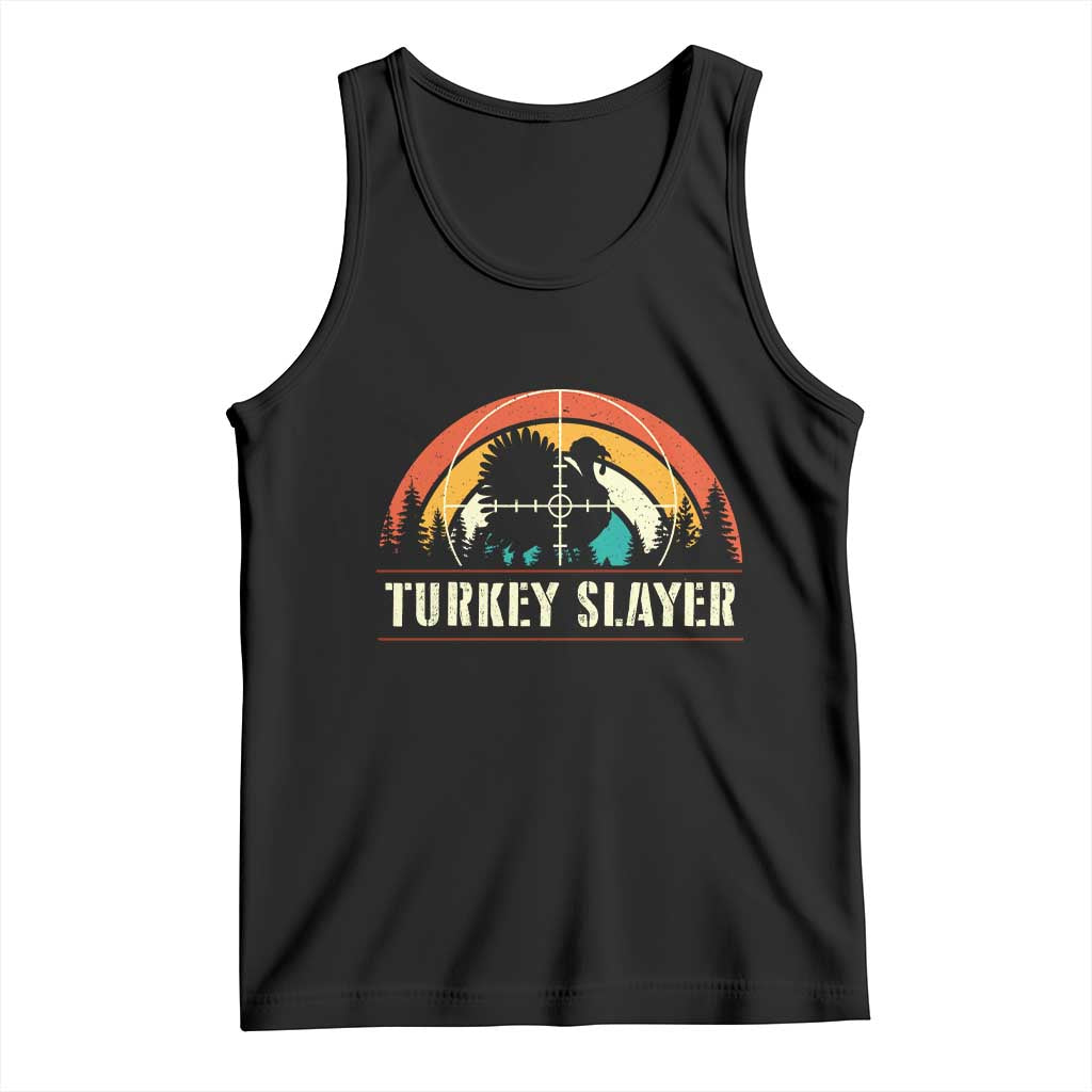 Turkey Slayer Tank Top Vintage Sunset Hunting Season Gift TS12 Black Print Your Wear
