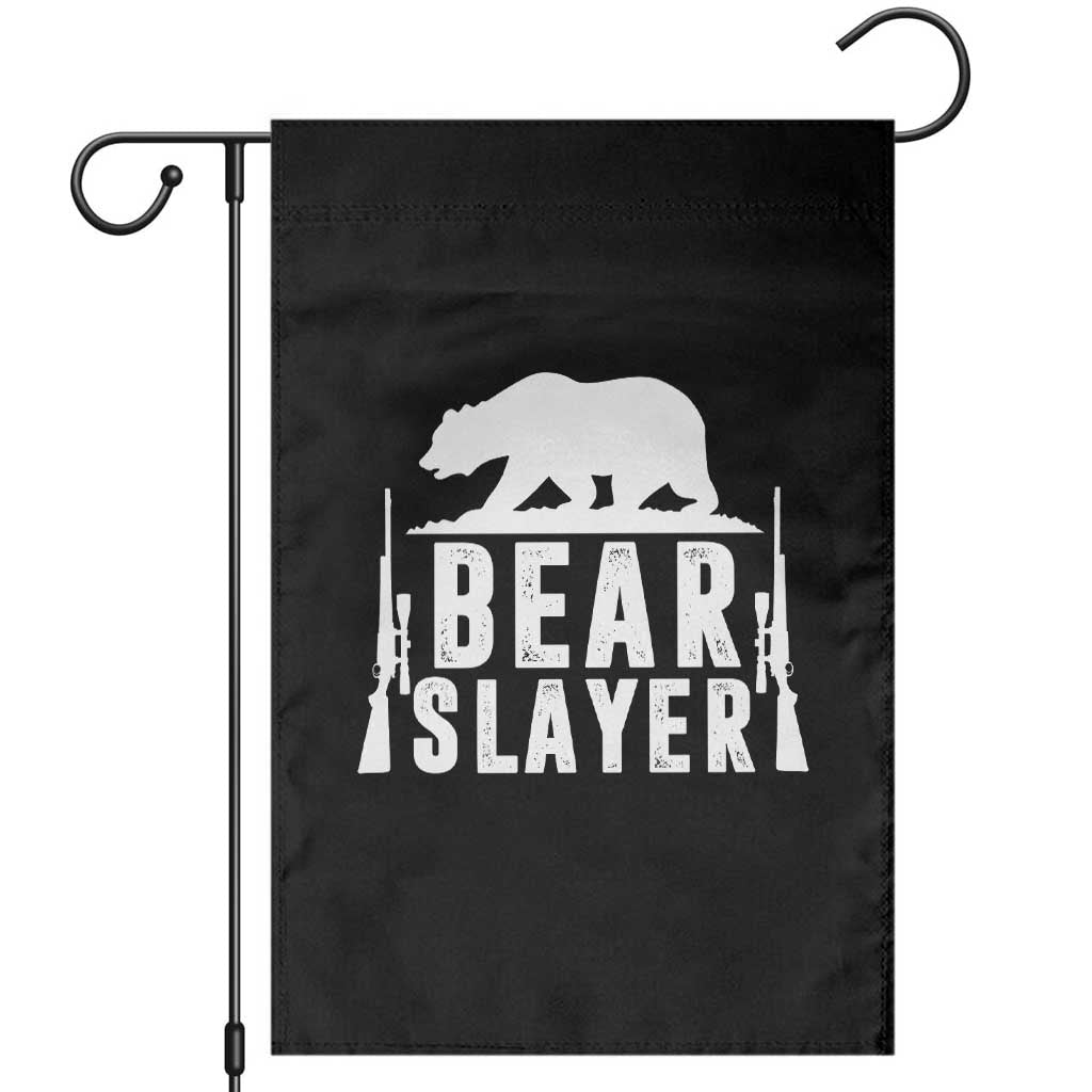 Bear Slayer Garden Flag Hunting Season Gift TS12 Black Print Your Wear