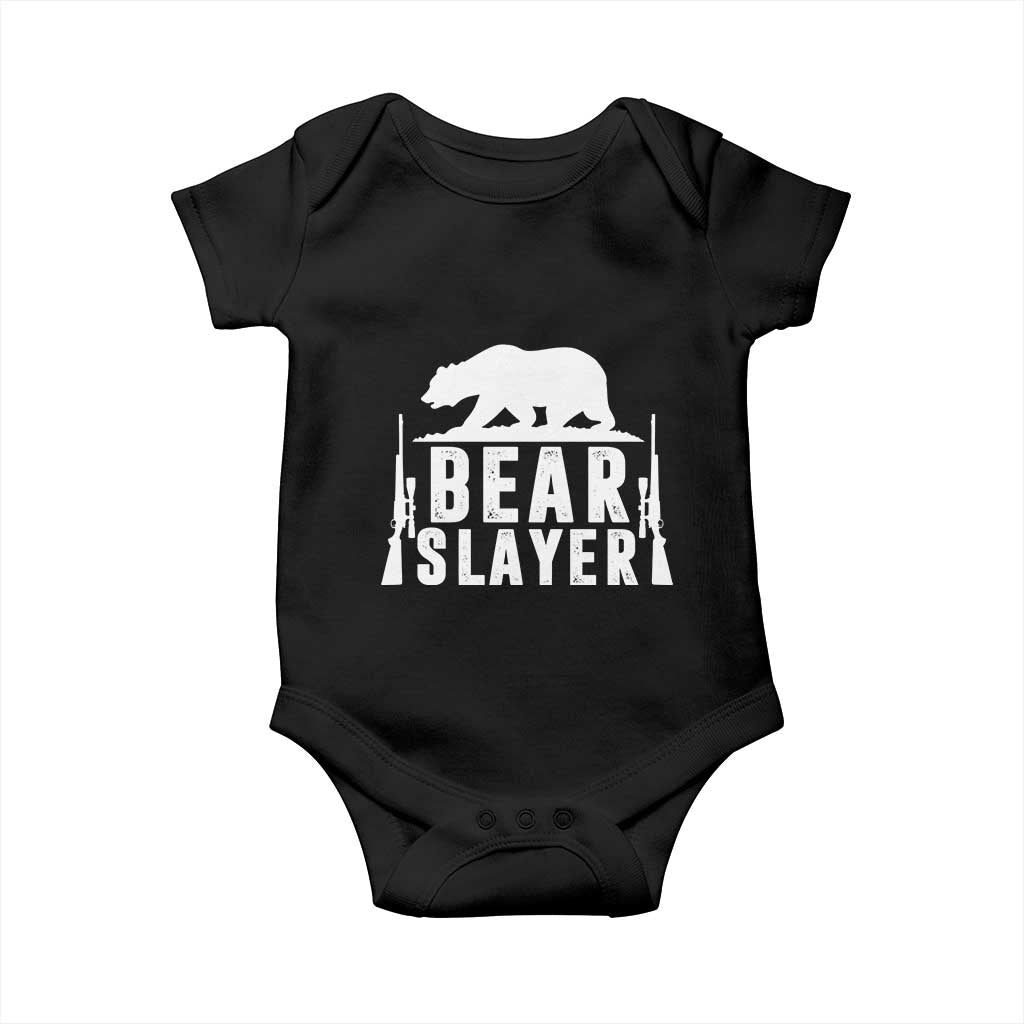 Bear Slayer Baby Onesie Hunting Season Gift TS12 Black Print Your Wear