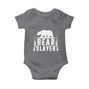 Bear Slayer Baby Onesie Hunting Season Gift TS12 Charcoal Print Your Wear