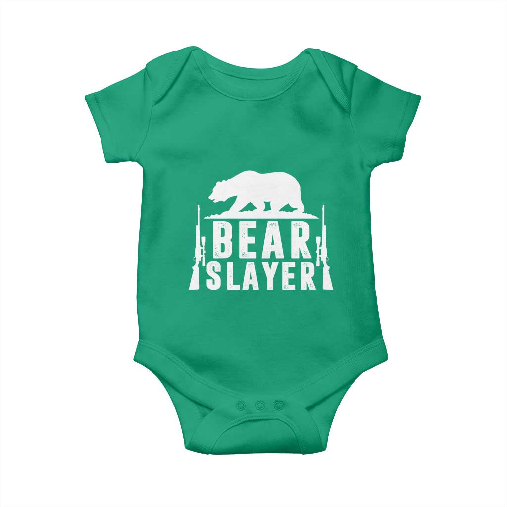 Bear Slayer Baby Onesie Hunting Season Gift TS12 Irish Green Print Your Wear