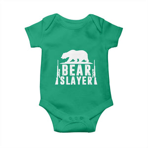 Bear Slayer Baby Onesie Hunting Season Gift TS12 Irish Green Print Your Wear
