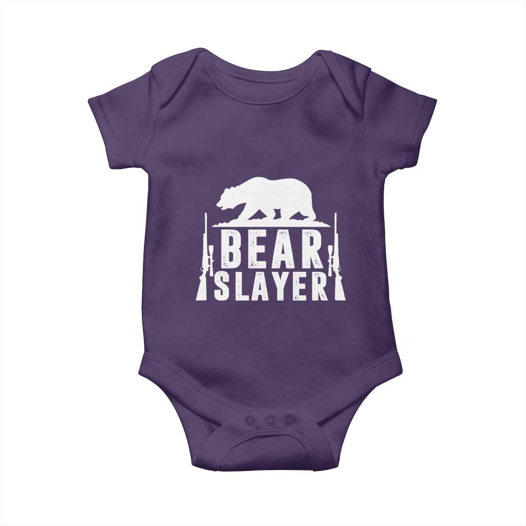 Bear Slayer Baby Onesie Hunting Season Gift TS12 Purple Print Your Wear