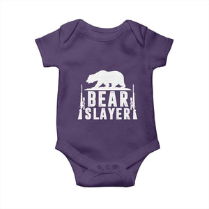 Bear Slayer Baby Onesie Hunting Season Gift TS12 Purple Print Your Wear