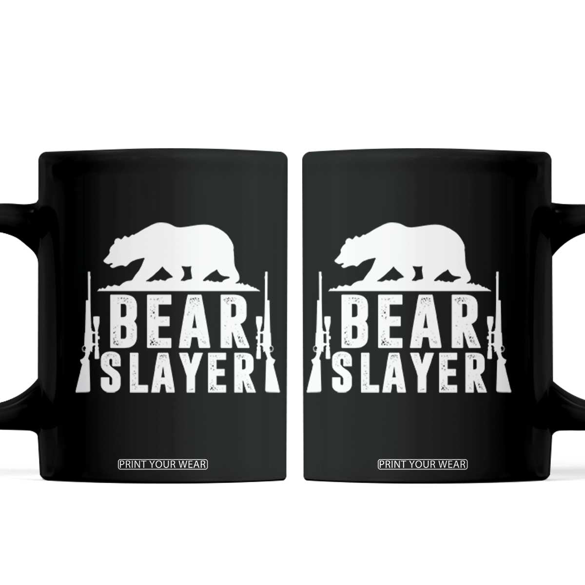 Bear Slayer Coffee Mug Hunting Season Gift TS12 Black Print Your Wear