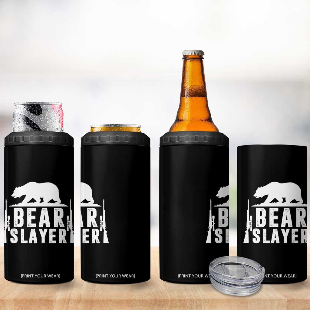 Bear Slayer 4 in 1 Can Cooler Tumbler Hunting Season Gift TS12 Print Your Wear