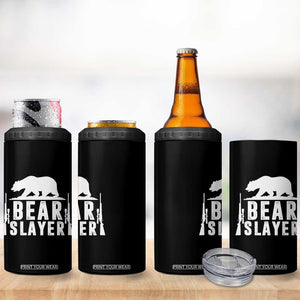 Bear Slayer 4 in 1 Can Cooler Tumbler Hunting Season Gift TS12 Print Your Wear