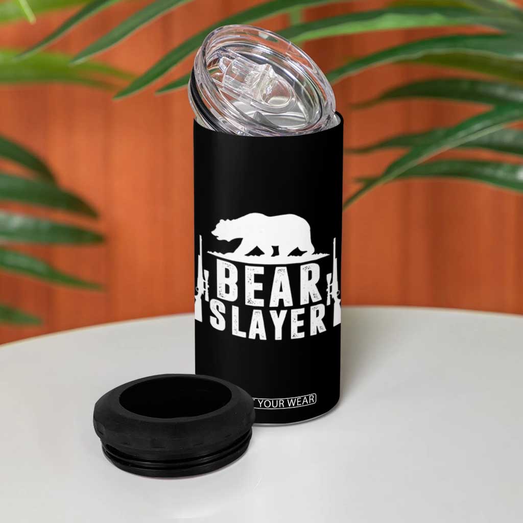Bear Slayer 4 in 1 Can Cooler Tumbler Hunting Season Gift TS12 Print Your Wear