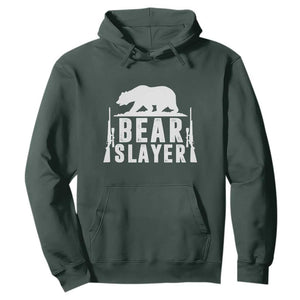 Bear Slayer Hoodie Hunting Season Gift TS12 Dark Forest Green Print Your Wear