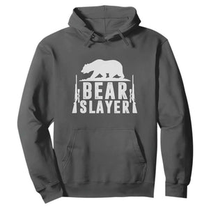 Bear Slayer Hoodie Hunting Season Gift TS12 Dark Heather Print Your Wear