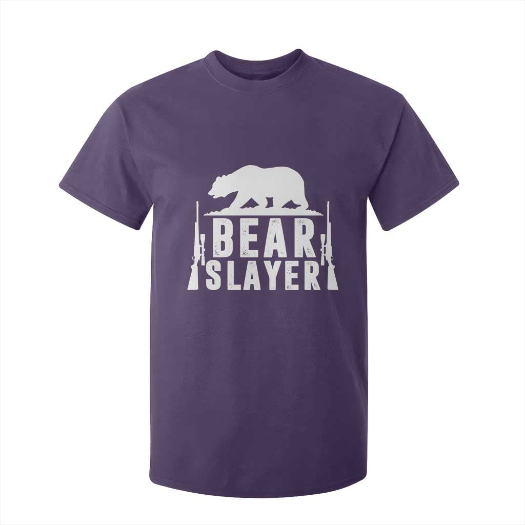 Bear Slayer T Shirt For Kid Hunting Season Gift TS12 Purple Print Your Wear