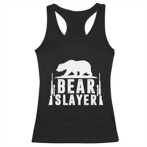 Bear Slayer Racerback Tank Top Hunting Season Gift TS12 Black Print Your Wear