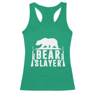 Bear Slayer Racerback Tank Top Hunting Season Gift TS12 Irish Green Print Your Wear