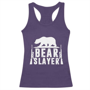 Bear Slayer Racerback Tank Top Hunting Season Gift TS12 Purple Print Your Wear