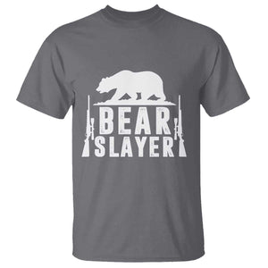 Bear Slayer T Shirt Hunting Season Gift TS12 Charcoal Print Your Wear