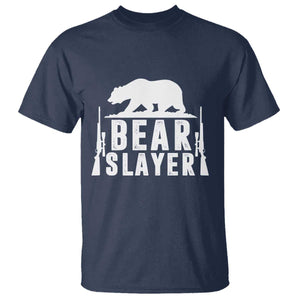 Bear Slayer T Shirt Hunting Season Gift TS12 Navy Print Your Wear