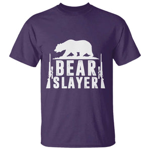 Bear Slayer T Shirt Hunting Season Gift TS12 Purple Print Your Wear