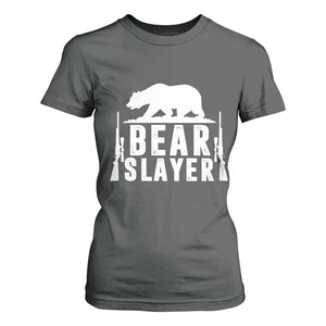 Bear Slayer T Shirt For Women Hunting Season Gift TS12 Dark Heather Print Your Wear