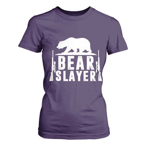 Bear Slayer T Shirt For Women Hunting Season Gift TS12 Purple Print Your Wear