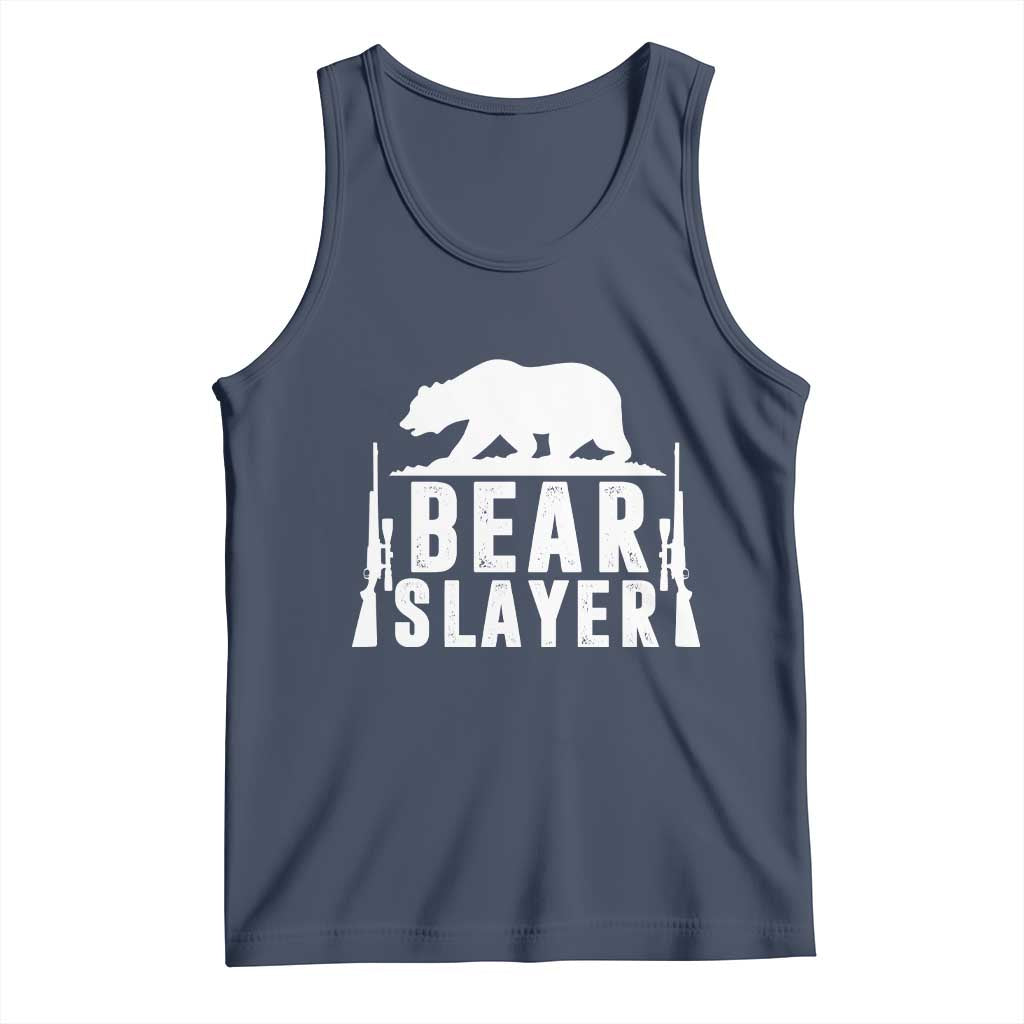 Bear Slayer Tank Top Hunting Season Gift TS12 Navy Print Your Wear