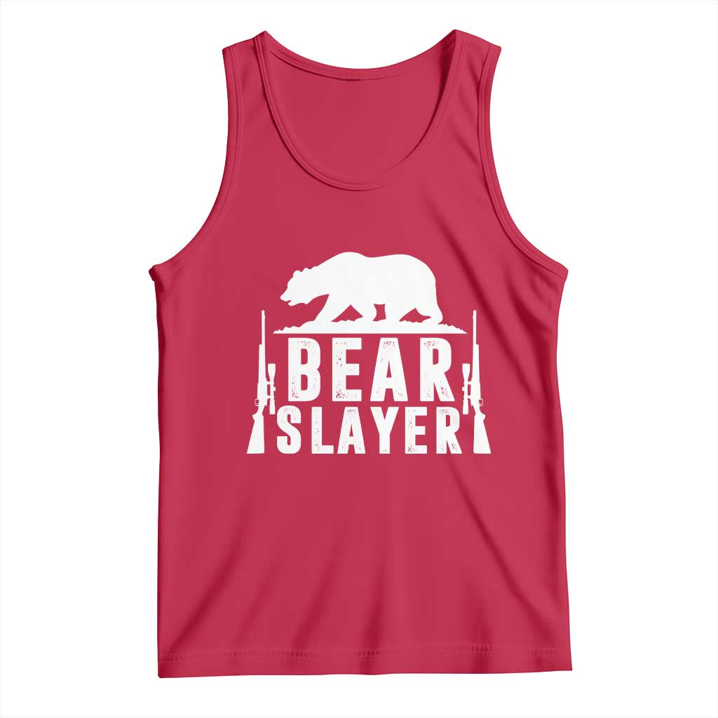 Bear Slayer Tank Top Hunting Season Gift TS12 Red Print Your Wear