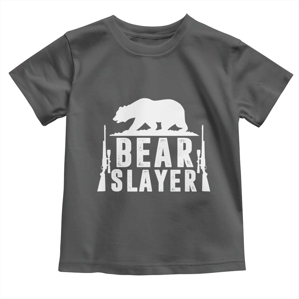 Bear Slayer Toddler T Shirt Hunting Season Gift TS12 Dark Heather Print Your Wear