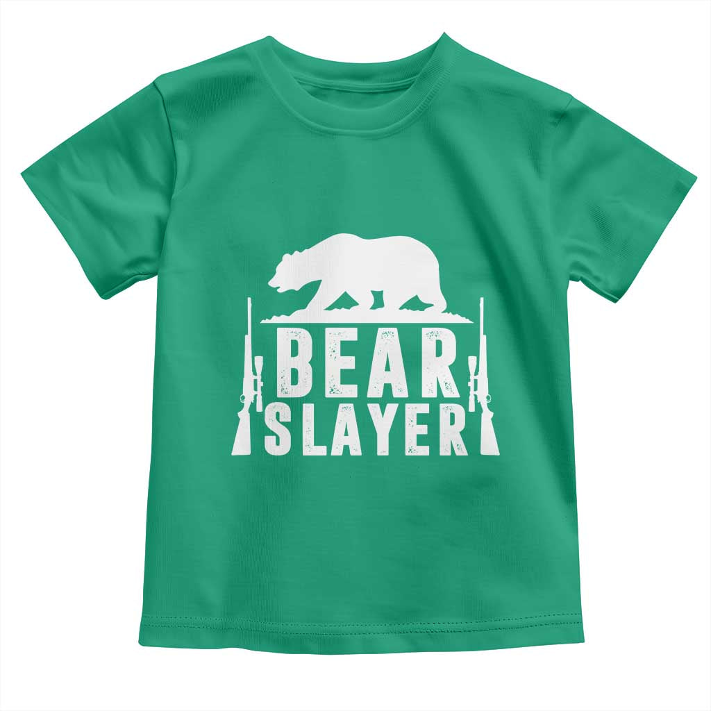 Bear Slayer Toddler T Shirt Hunting Season Gift TS12 Irish Green Print Your Wear