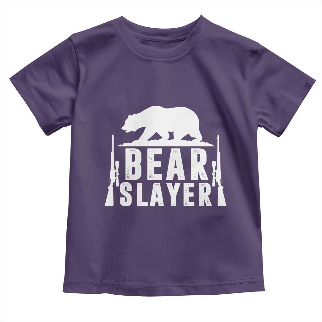 Bear Slayer Toddler T Shirt Hunting Season Gift TS12 Purple Print Your Wear