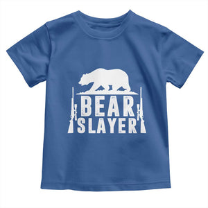 Bear Slayer Toddler T Shirt Hunting Season Gift TS12 Royal Blue Print Your Wear
