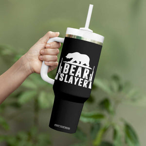 Bear Slayer Tumbler With Handle Hunting Season Gift TS12 Print Your Wear