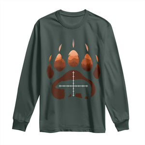 Big Game Bear Hunting Season Long Sleeve Shirt Funny Hunter Gift TS12 Dark Forest Green Print Your Wear