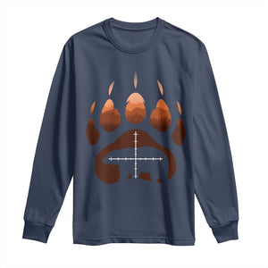 Big Game Bear Hunting Season Long Sleeve Shirt Funny Hunter Gift TS12 Navy Print Your Wear