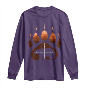 Big Game Bear Hunting Season Long Sleeve Shirt Funny Hunter Gift TS12 Purple Print Your Wear