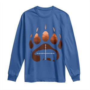 Big Game Bear Hunting Season Long Sleeve Shirt Funny Hunter Gift TS12 Royal Blue Print Your Wear