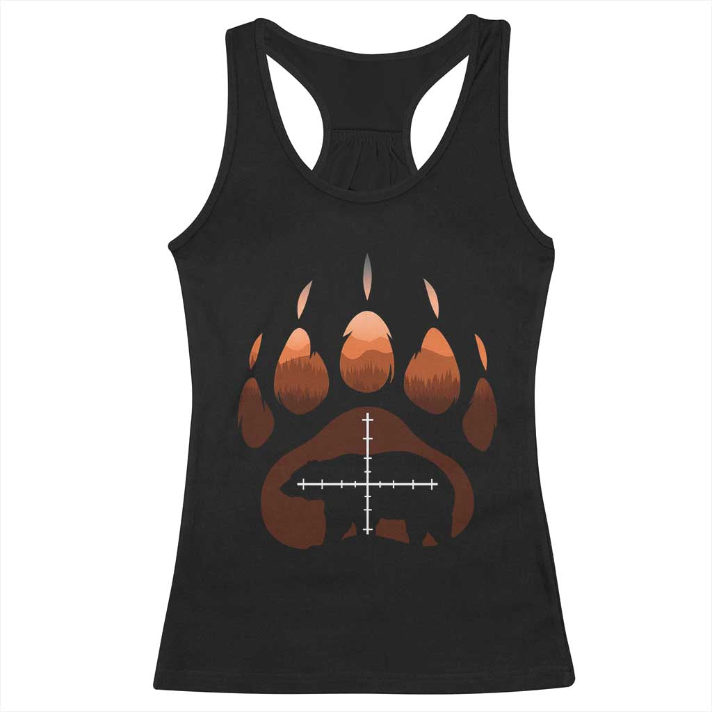Big Game Bear Hunting Season Racerback Tank Top Funny Hunter Gift - Print Your Wear
