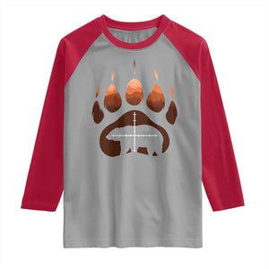 Big Game Bear Hunting Season Raglan Shirt Funny Hunter Gift TS12 Sport Gray Red Print Your Wear