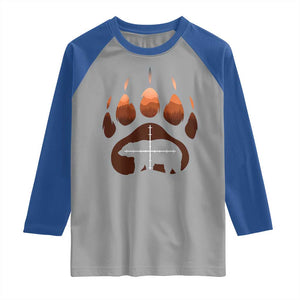 Big Game Bear Hunting Season Raglan Shirt Funny Hunter Gift TS12 Sport Gray Royal Print Your Wear