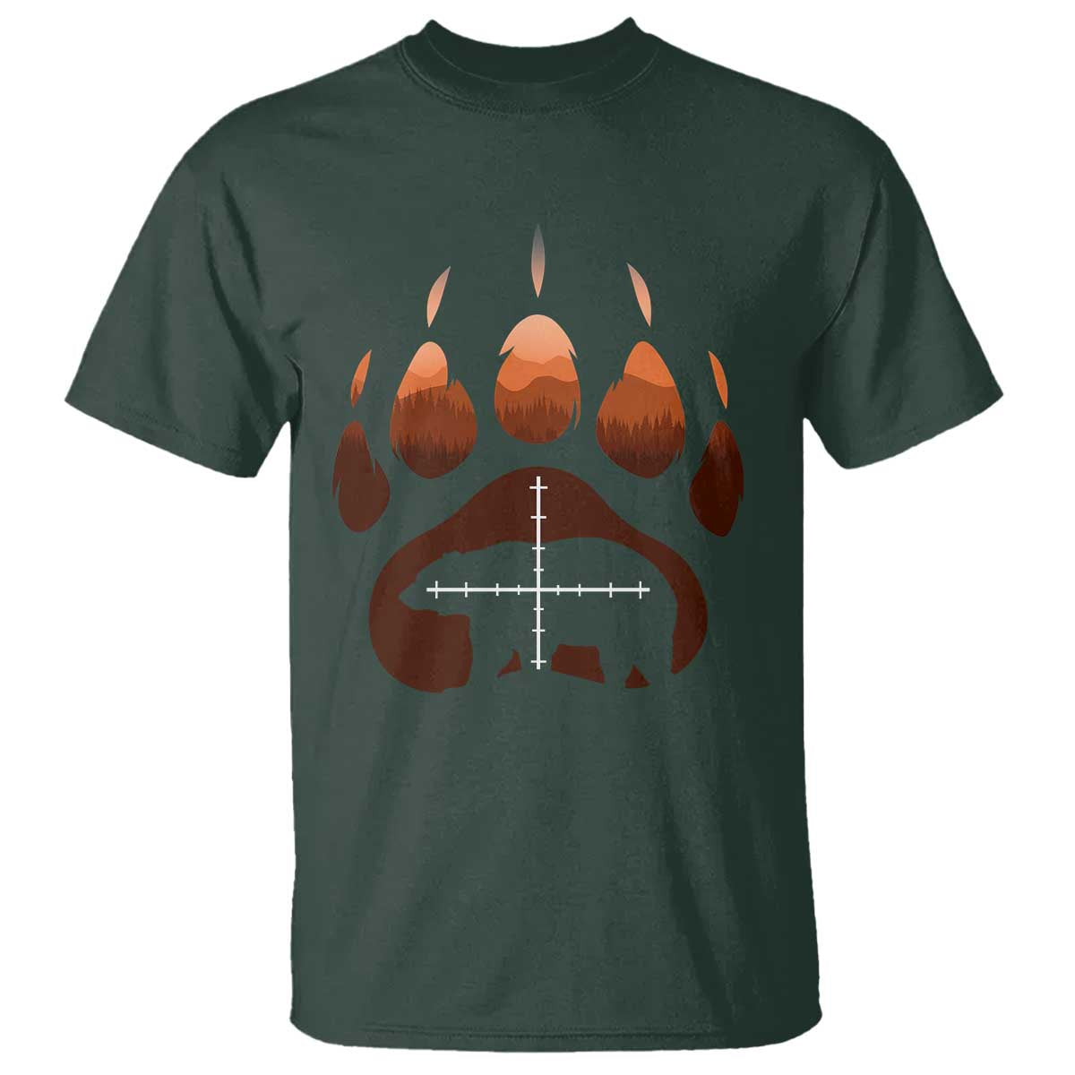 Big Game Bear Hunting Season T Shirt Funny Hunter Gift TS12 Dark Forest Green Print Your Wear