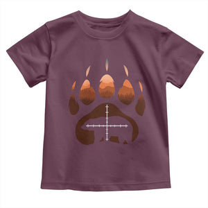 Big Game Bear Hunting Season Toddler T Shirt Funny Hunter Gift TS12 Maroon Print Your Wear