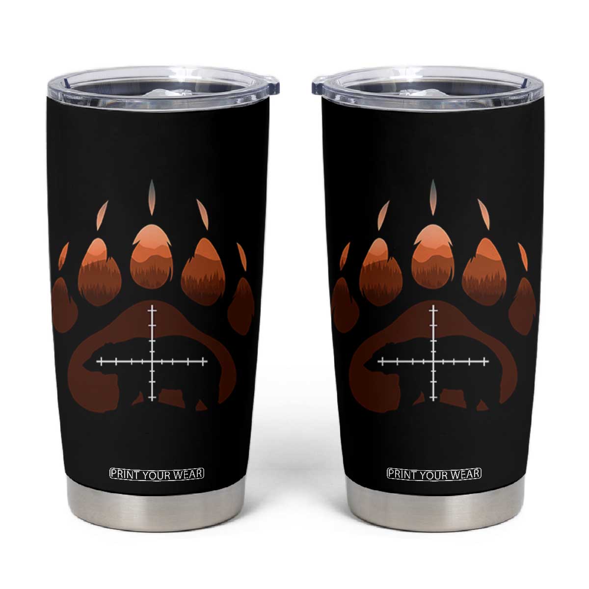 Big Game Bear Hunting Season Tumbler Cup Funny Hunter Gift TS12 Black Print Your Wear