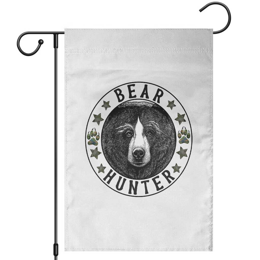 Bear Hunter Garden Flag Funny Hunting Season Gift TS12 White Print Your Wear
