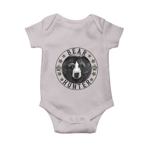 Bear Hunter Baby Onesie Funny Hunting Season Gift TS12 Ice Gray Print Your Wear