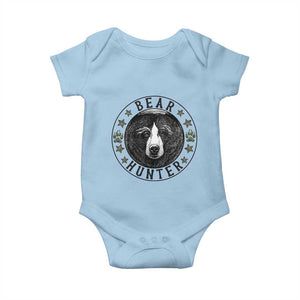 Bear Hunter Baby Onesie Funny Hunting Season Gift TS12 Light Blue Print Your Wear