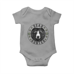 Bear Hunter Baby Onesie Funny Hunting Season Gift TS12 Sport Gray Print Your Wear