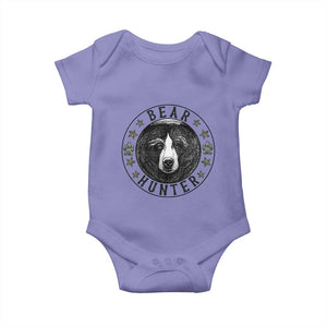 Bear Hunter Baby Onesie Funny Hunting Season Gift TS12 Violet Print Your Wear
