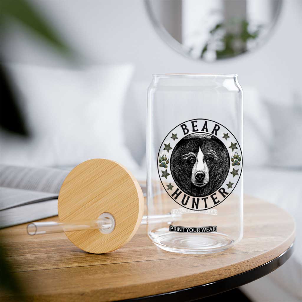 Bear Hunter Glass Can Funny Hunting Season Gift TS12 Print Your Wear