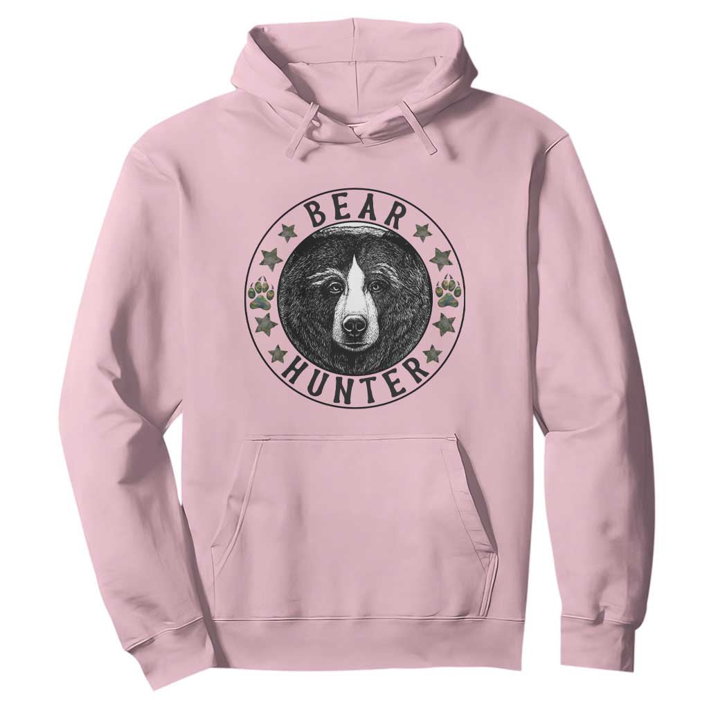 Bear Hunter Hoodie Funny Hunting Season Gift TS12 Light Pink Print Your Wear